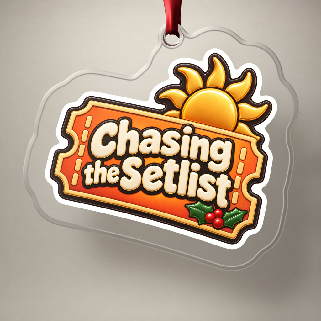 Chasing the Setlist Festival Ticket Christmas Ornament