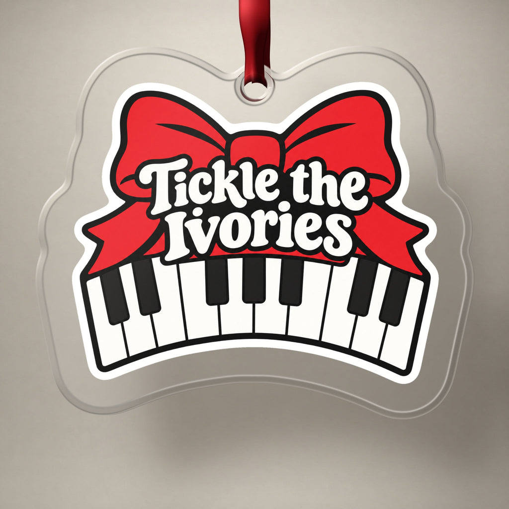 Tickle the Ivories Piano Keys Christmas Ornament