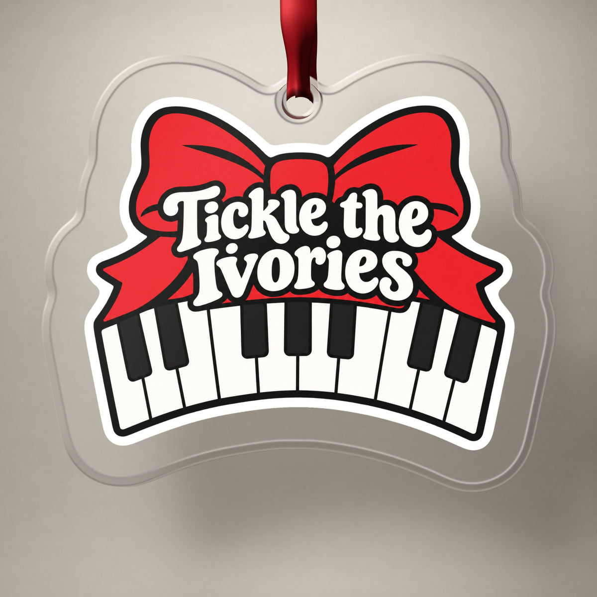 Tickle the Ivories Piano Keys Christmas Ornament