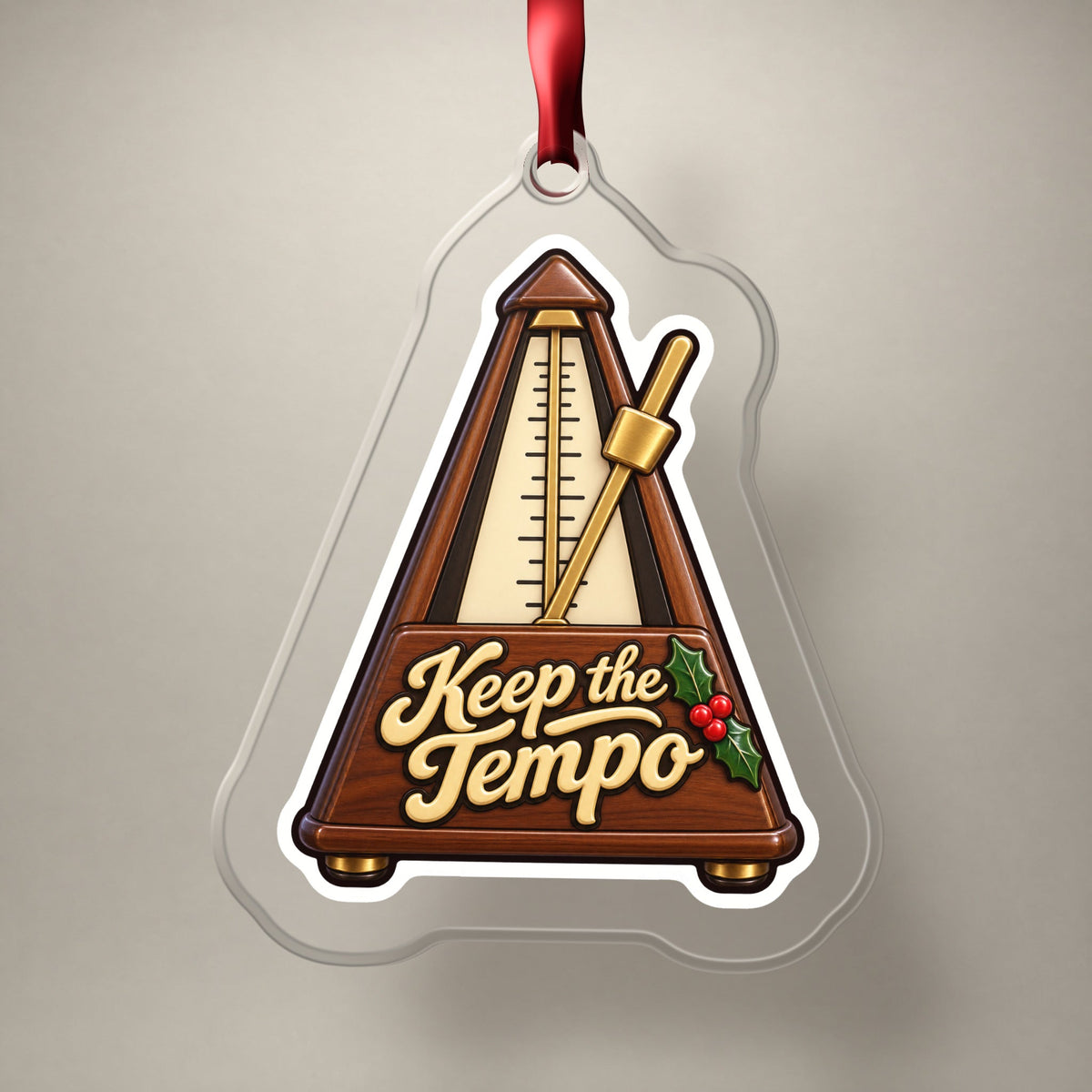 Keep the Tempo Metronome Christmas Ornament