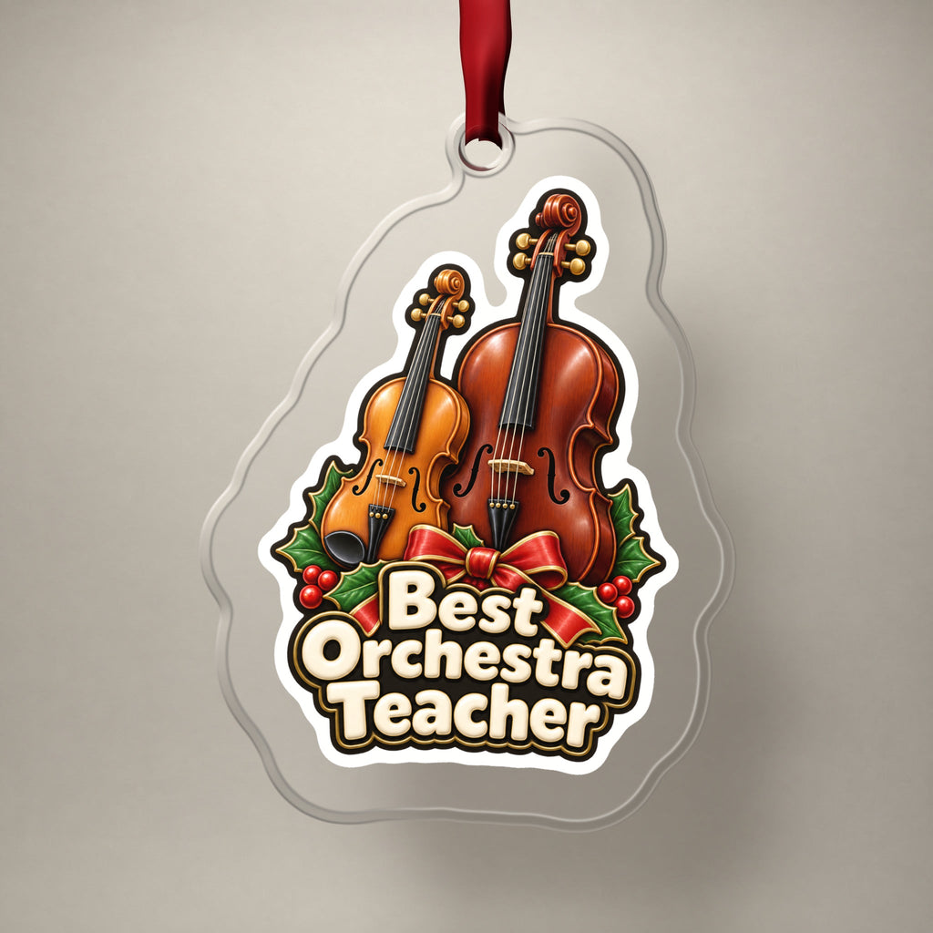 Best Orchestra Teacher Christmas Ornament