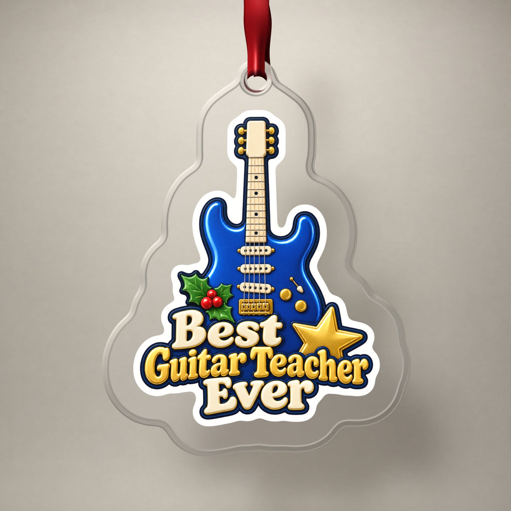 Best Guitar Teacher Ever Christmas Ornament