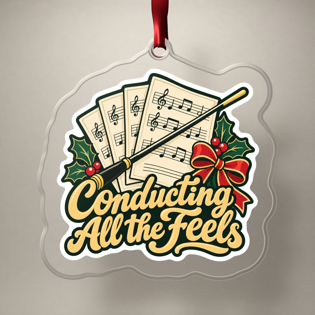 Conducting All the Feels Baton Christmas Ornament