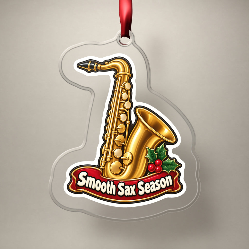 Smooth Sax Season Saxophone Christmas Ornament