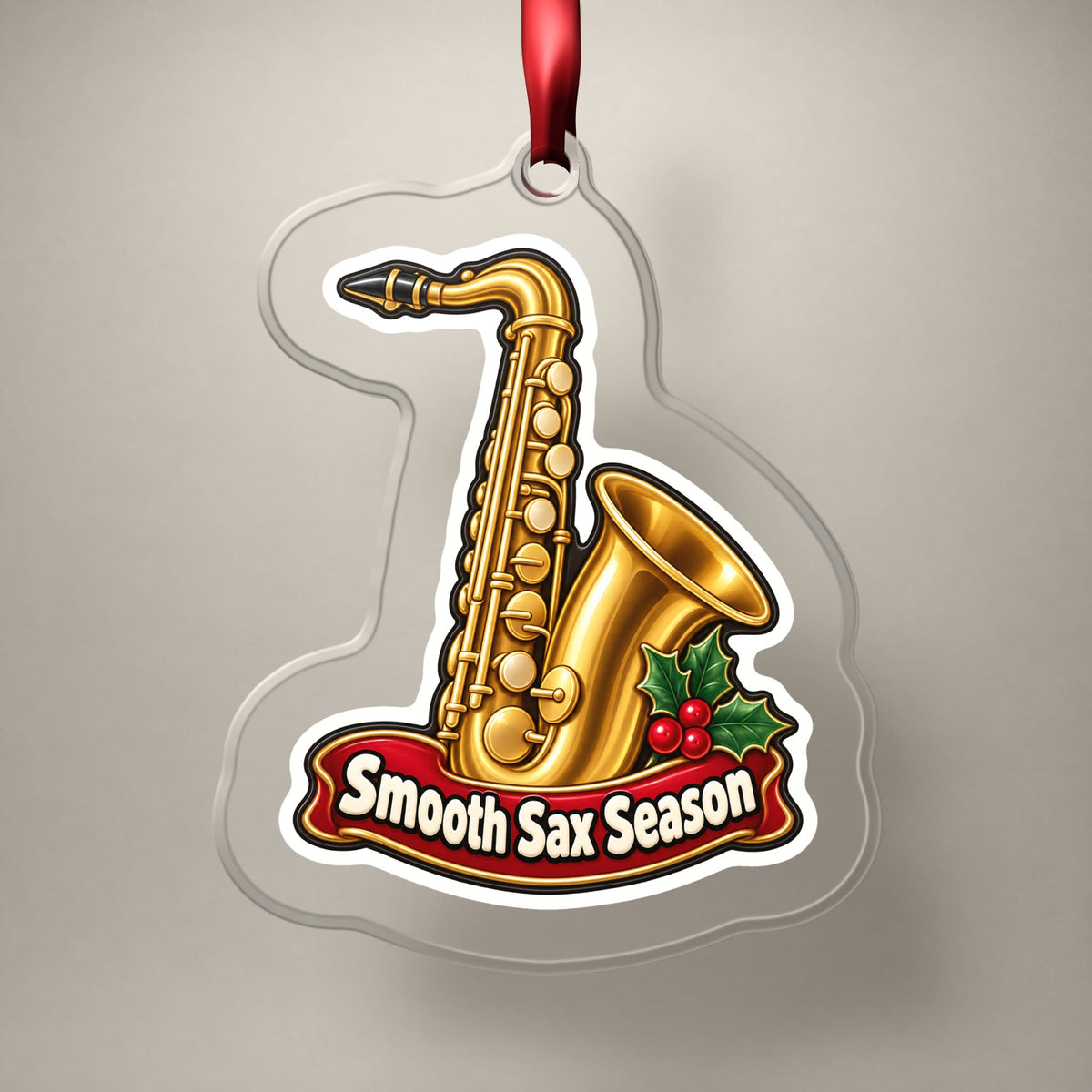 Smooth Sax Season Saxophone Christmas Ornament