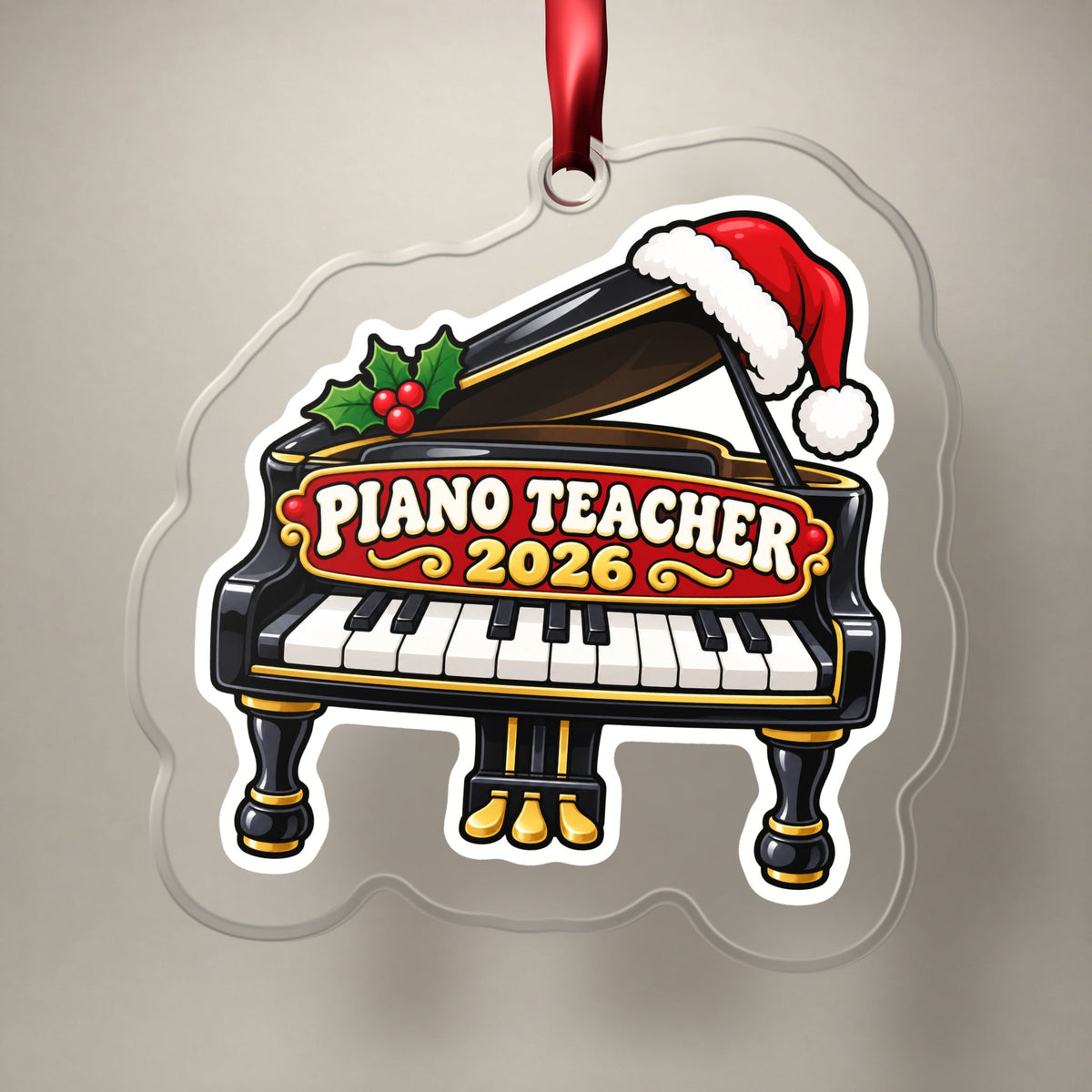 Piano Teacher 2026 Christmas Ornament