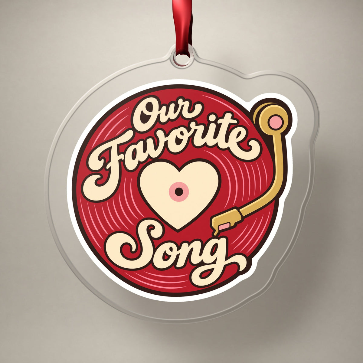 Our Favorite Song Vinyl Record Christmas Ornament