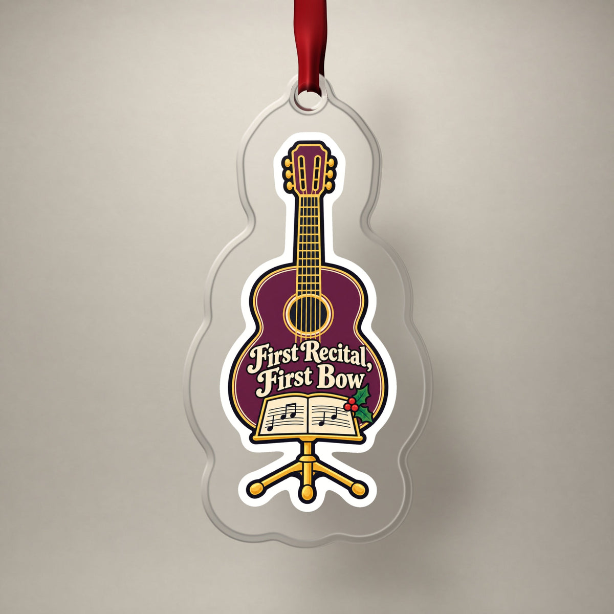 First Recital Acoustic Guitar Christmas Ornament