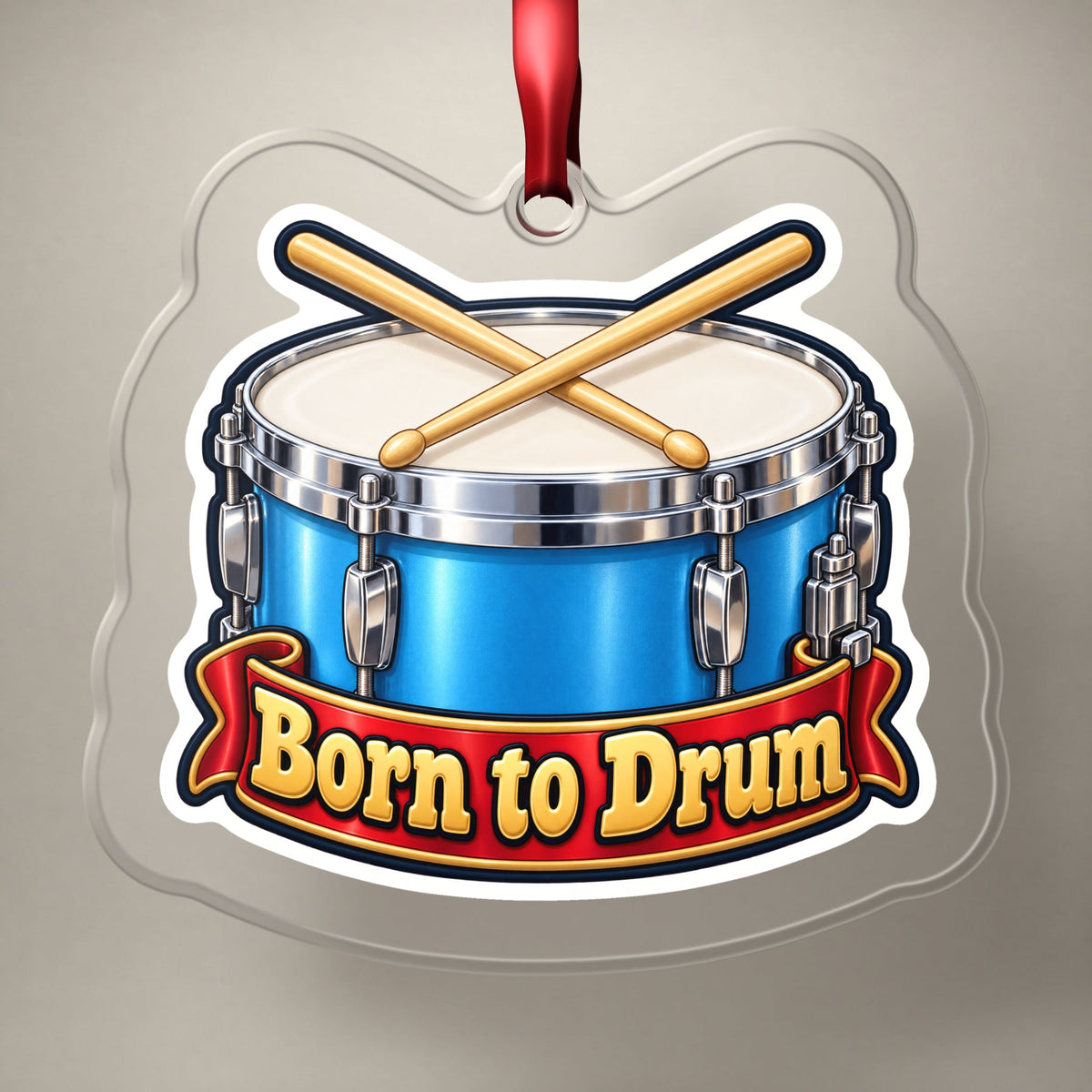 Born to Drum Snare Drum Christmas Ornament