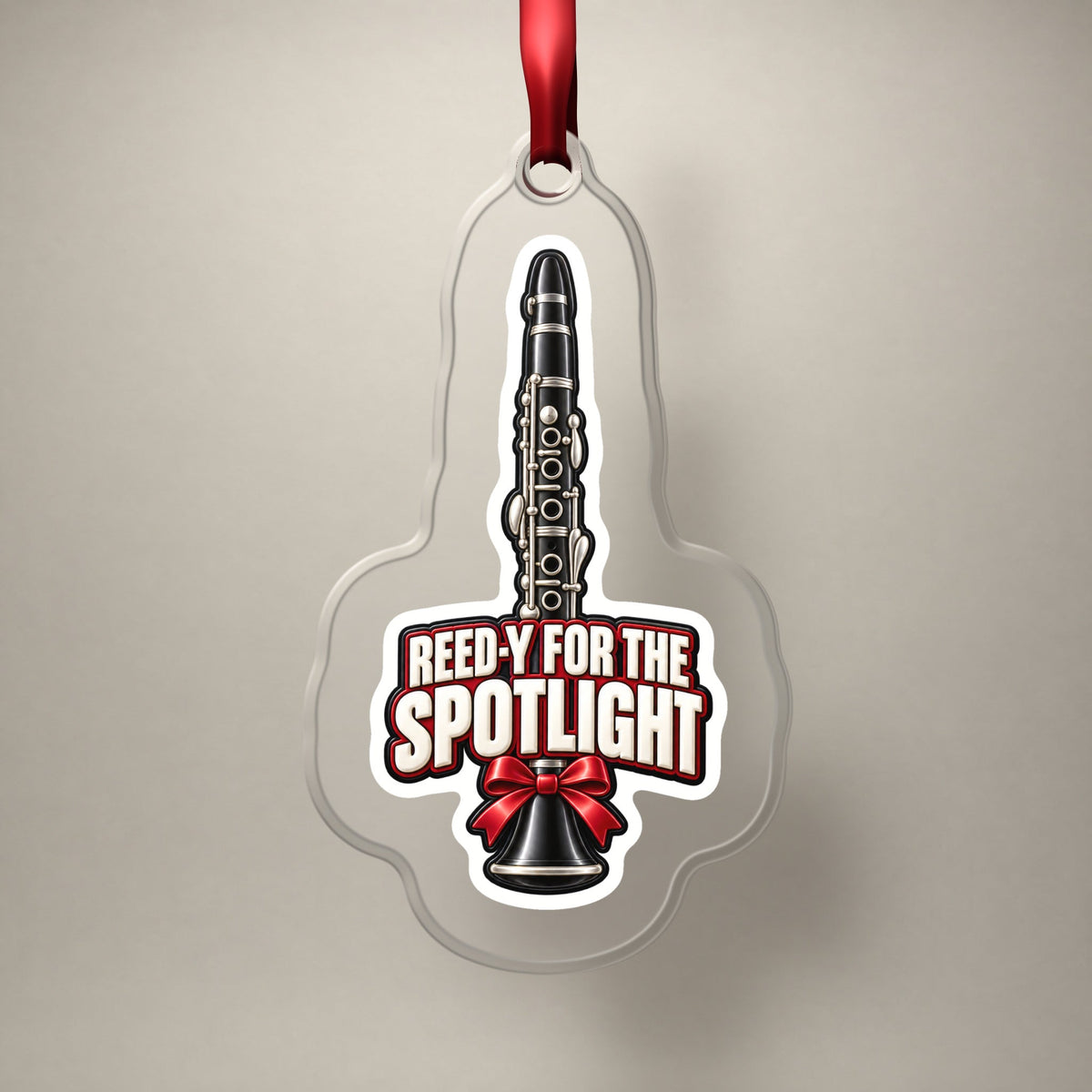 Reed-y for the Spotlight Clarinet Christmas Ornament