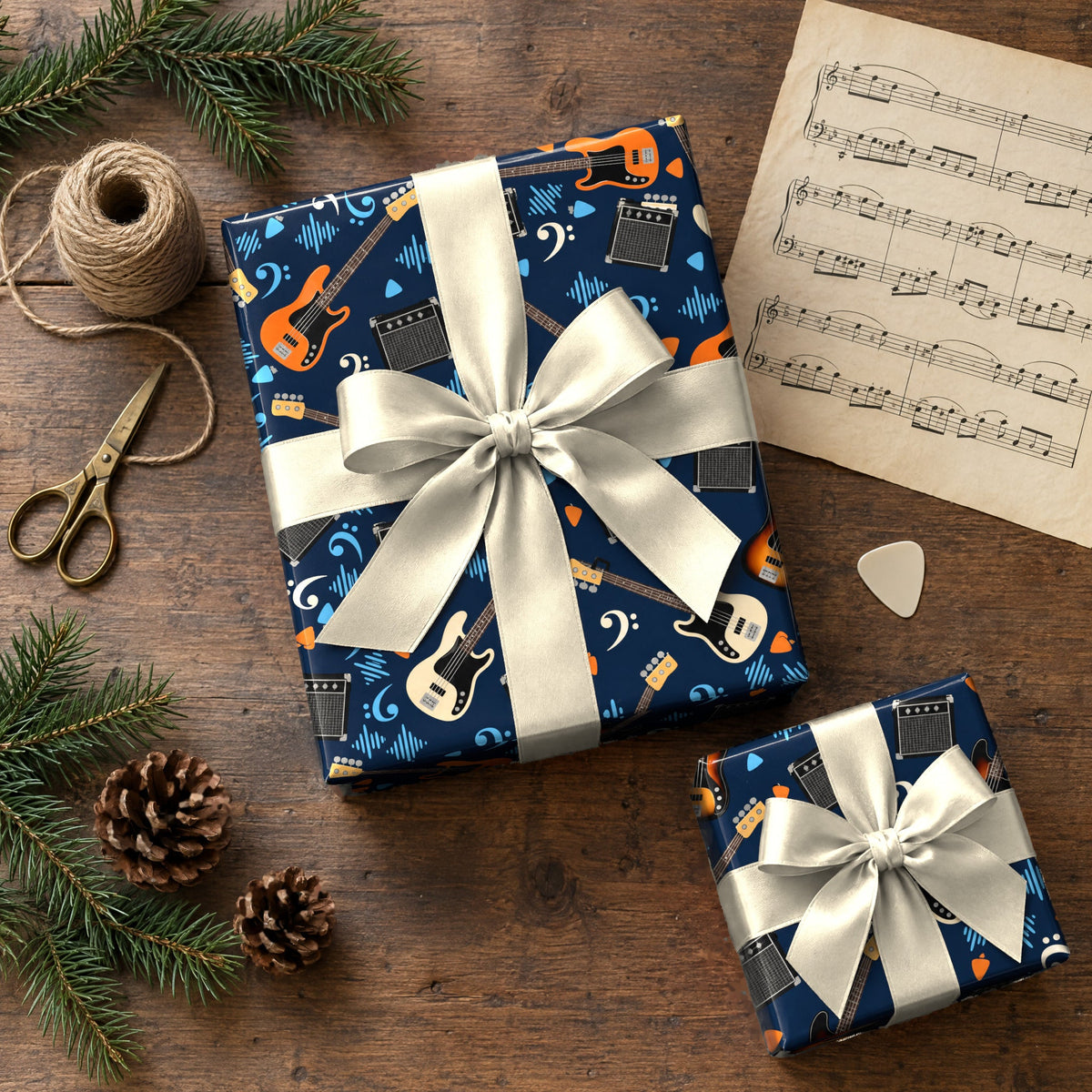 Bass Guitar Wrapping Paper