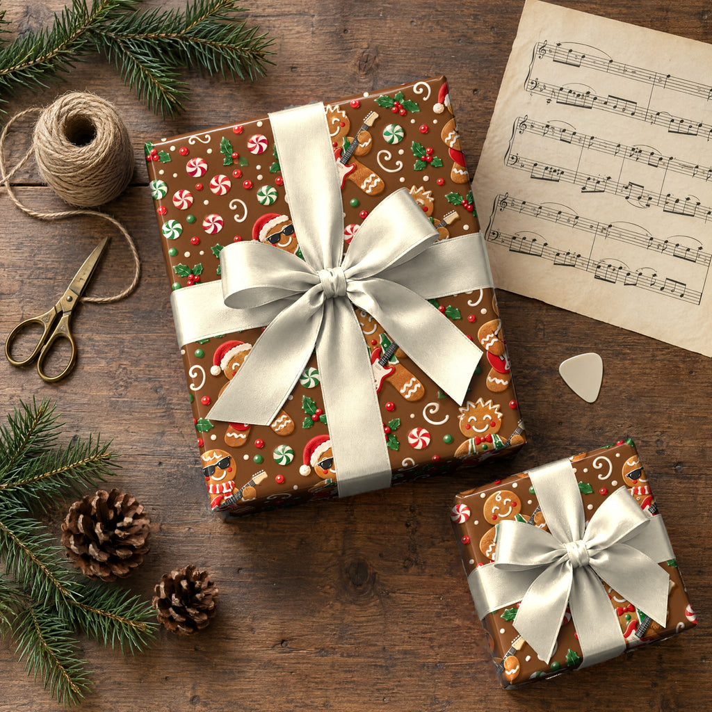 Gingerbread Rockstar Wrapping Paper