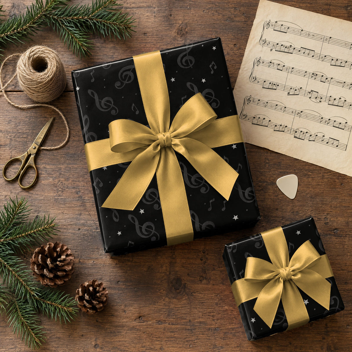 Noir Treble Hush Wrapping Paper