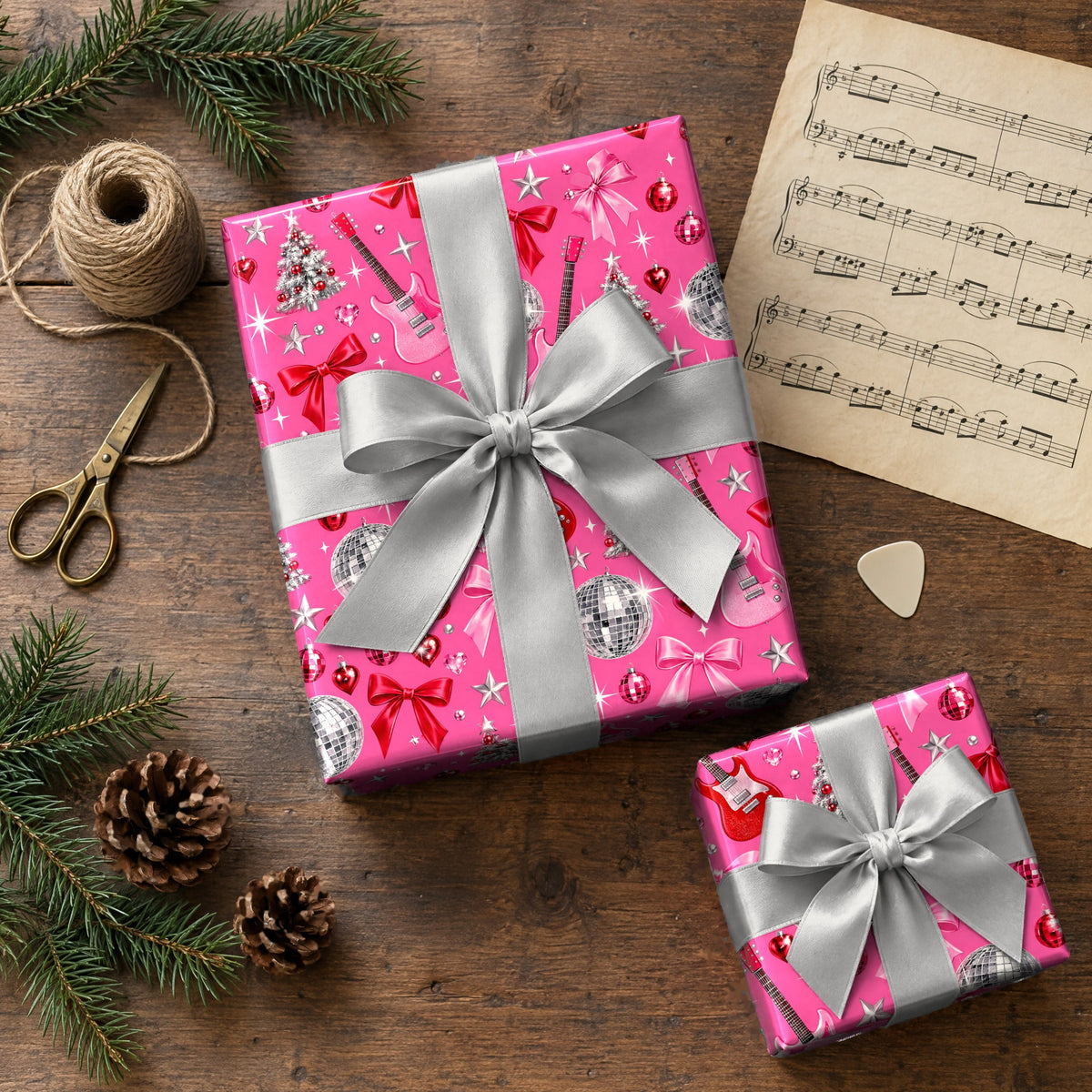 Pinkmas Disco Wrapping Paper