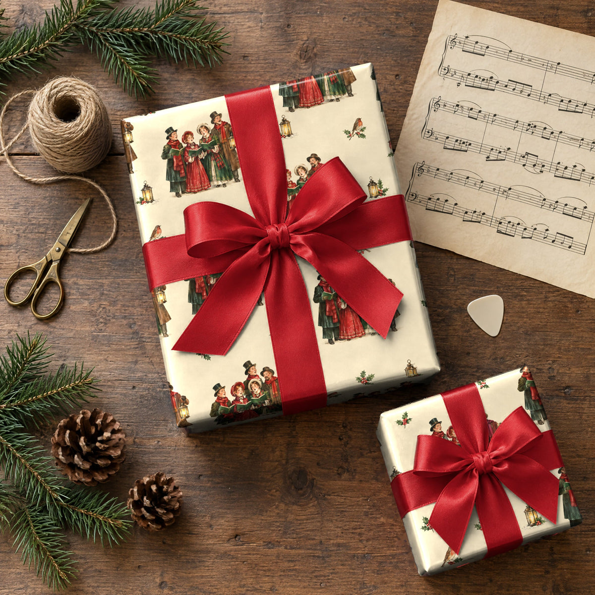 Caroling Quartet Wrapping Paper