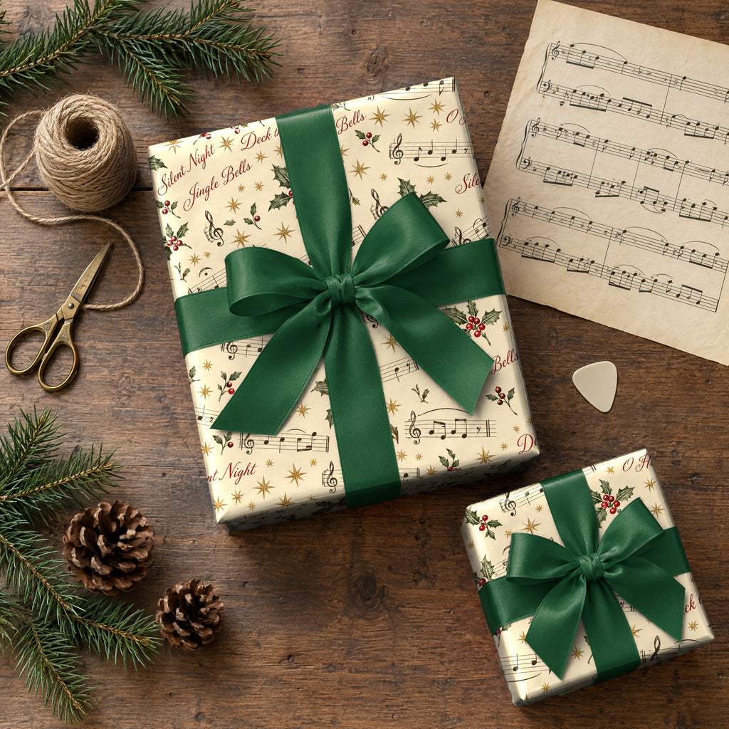 Christmas Carol Sheet Music Wrapping Paper