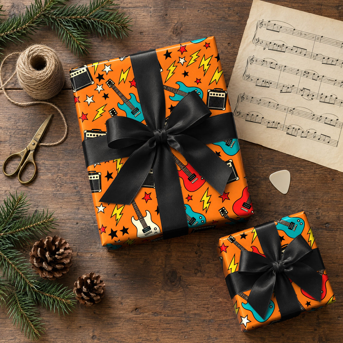 Guitar and Amp Rock Wrapping Paper