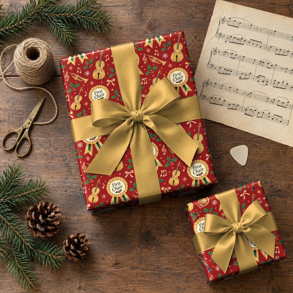 First Chair Christmas Wrapping Paper