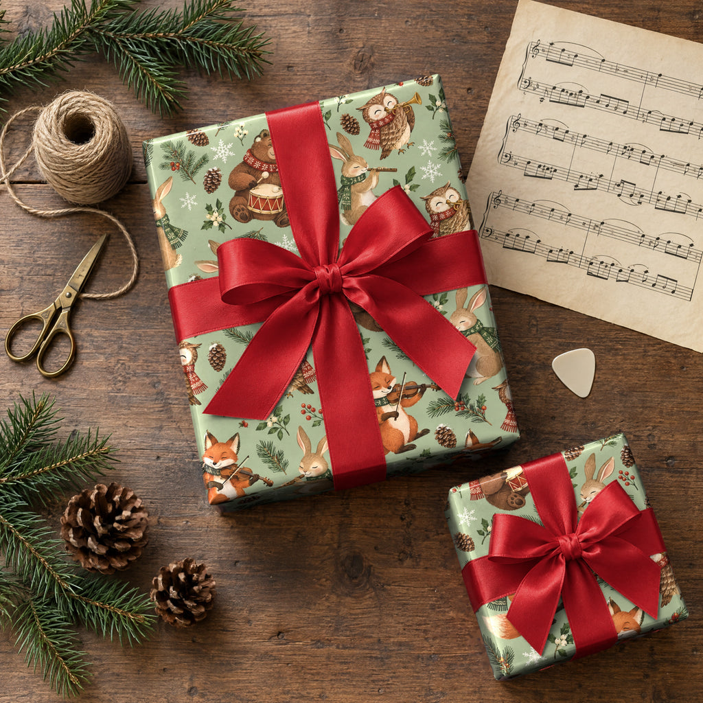 Woodland Winter Band Wrapping Paper