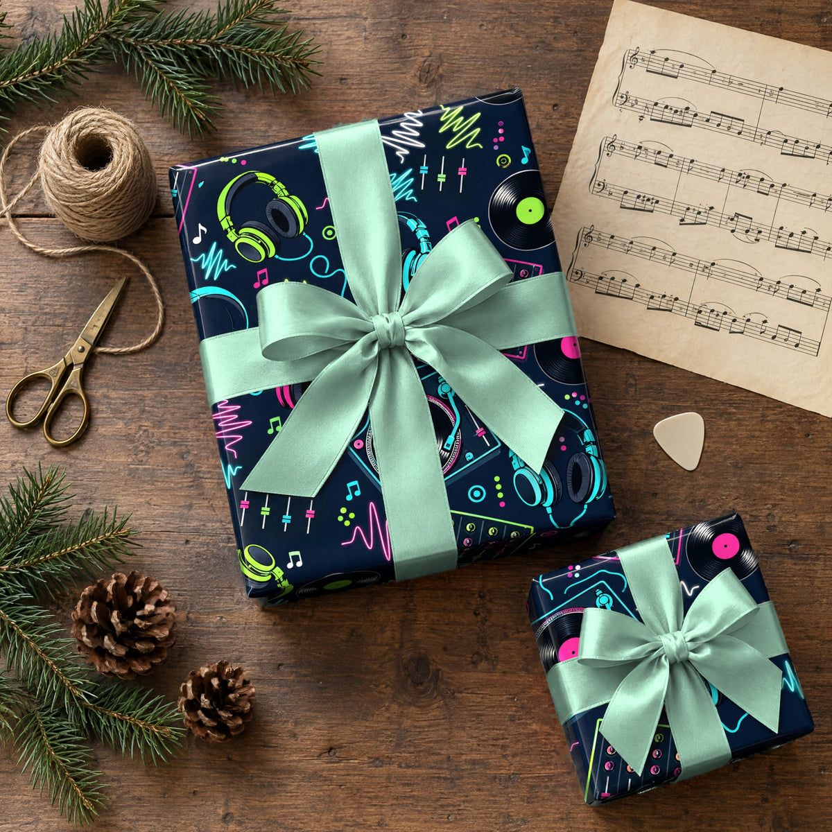 DJ Headphones Wrapping Paper