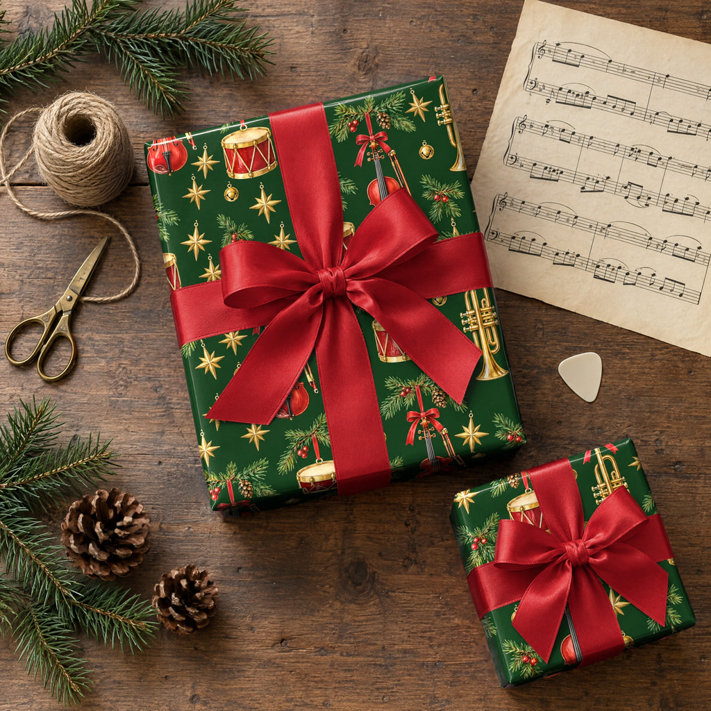 Ornament Instrument Boughs Wrapping Paper