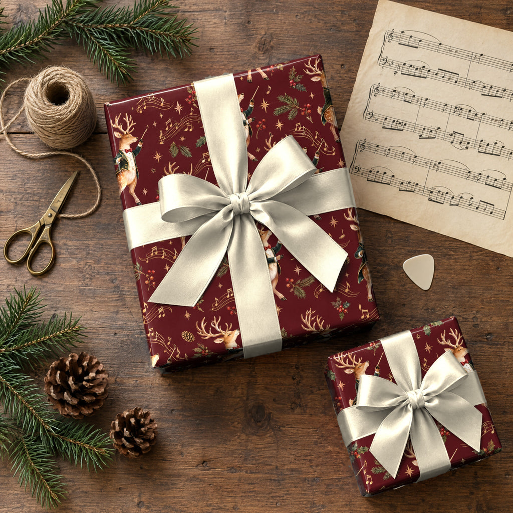 Reindeer Conductor Wrapping Paper