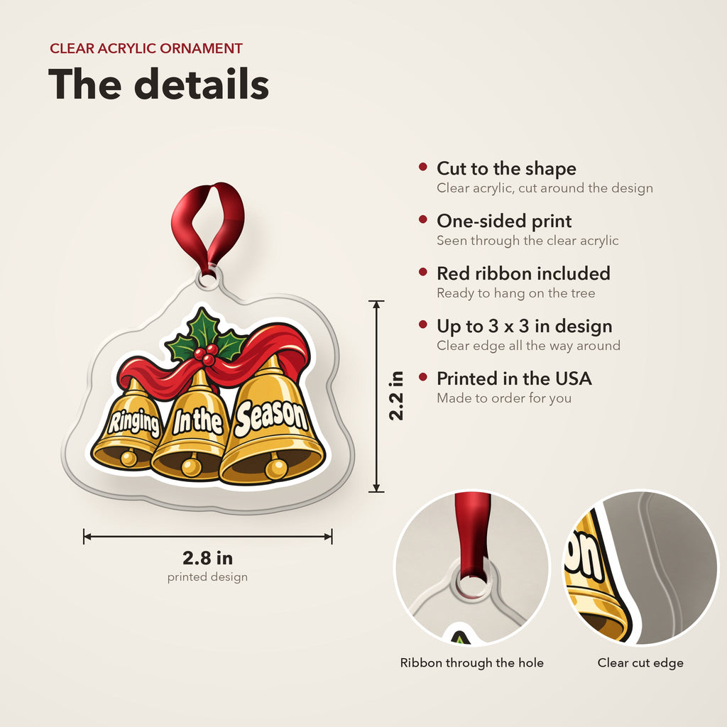 Ringing In the Season Handbells Christmas Ornament