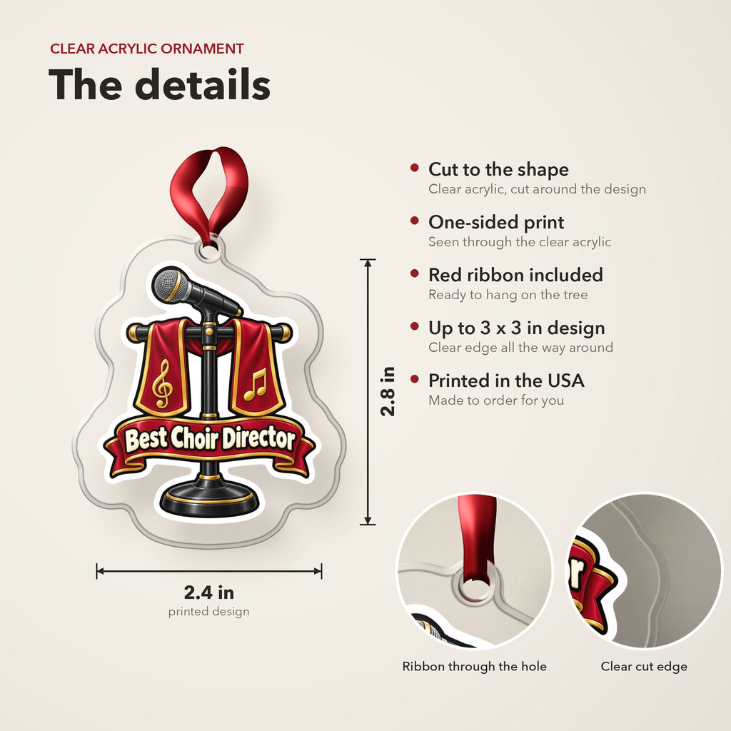 Best Choir Director Christmas Ornament