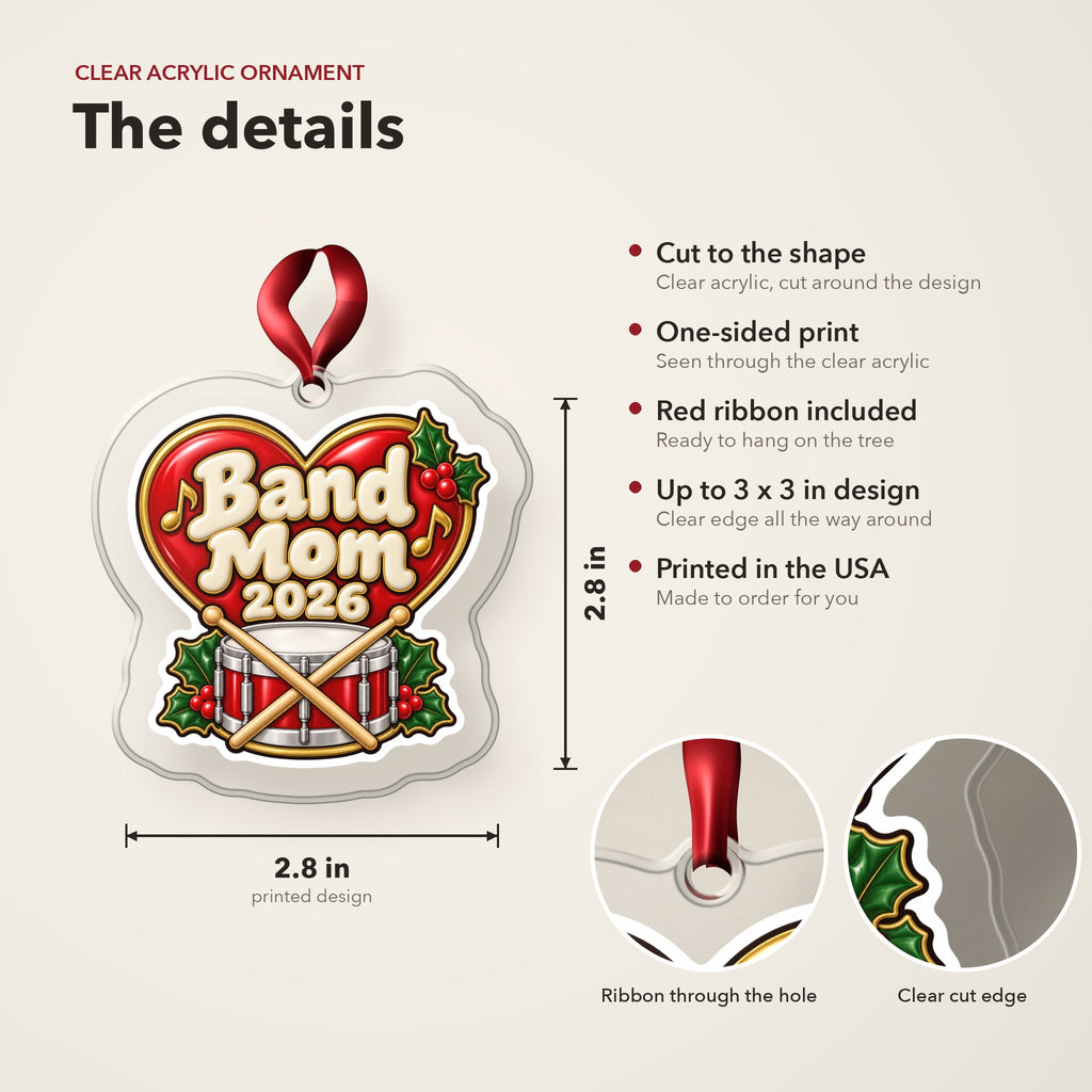 Band Mom 2026 Christmas Ornament