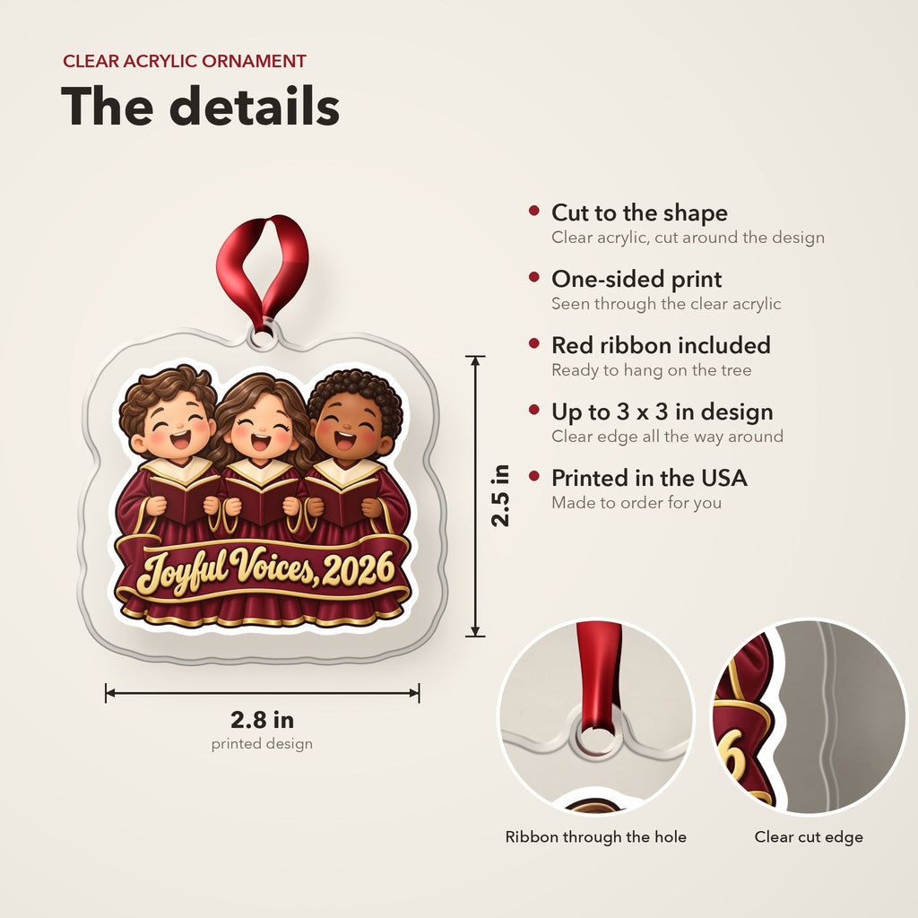 Joyful Voices 2026 Choir Christmas Ornament