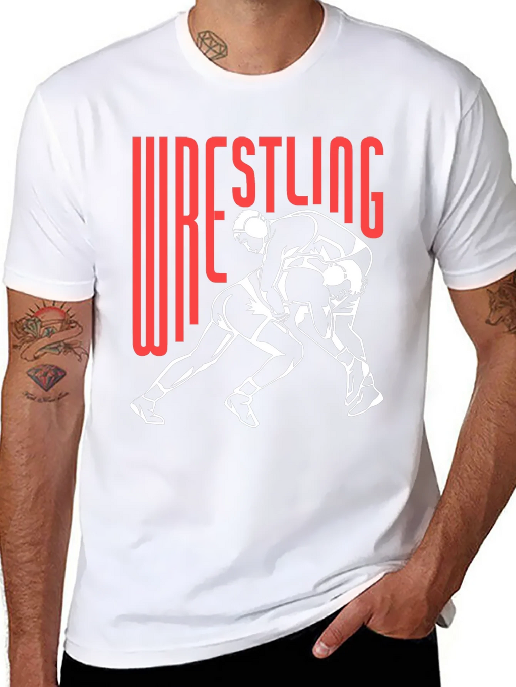 Wrestling Graphic Tee - Black Cotton Blend product image 6