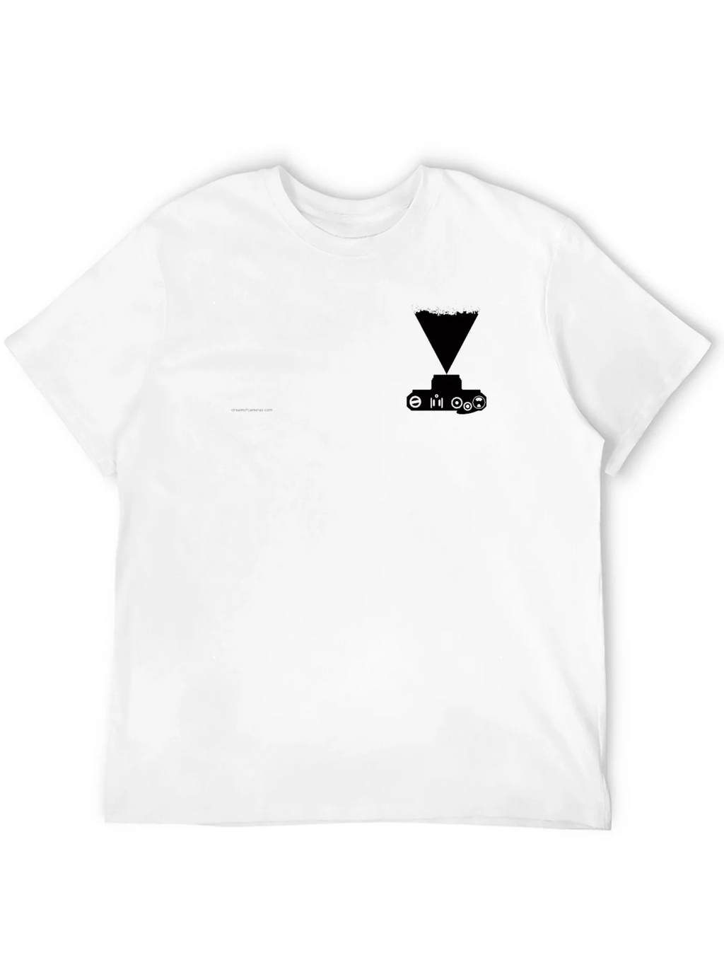 Mens Black Graphic Tee - Tank Hologram Design product image 11