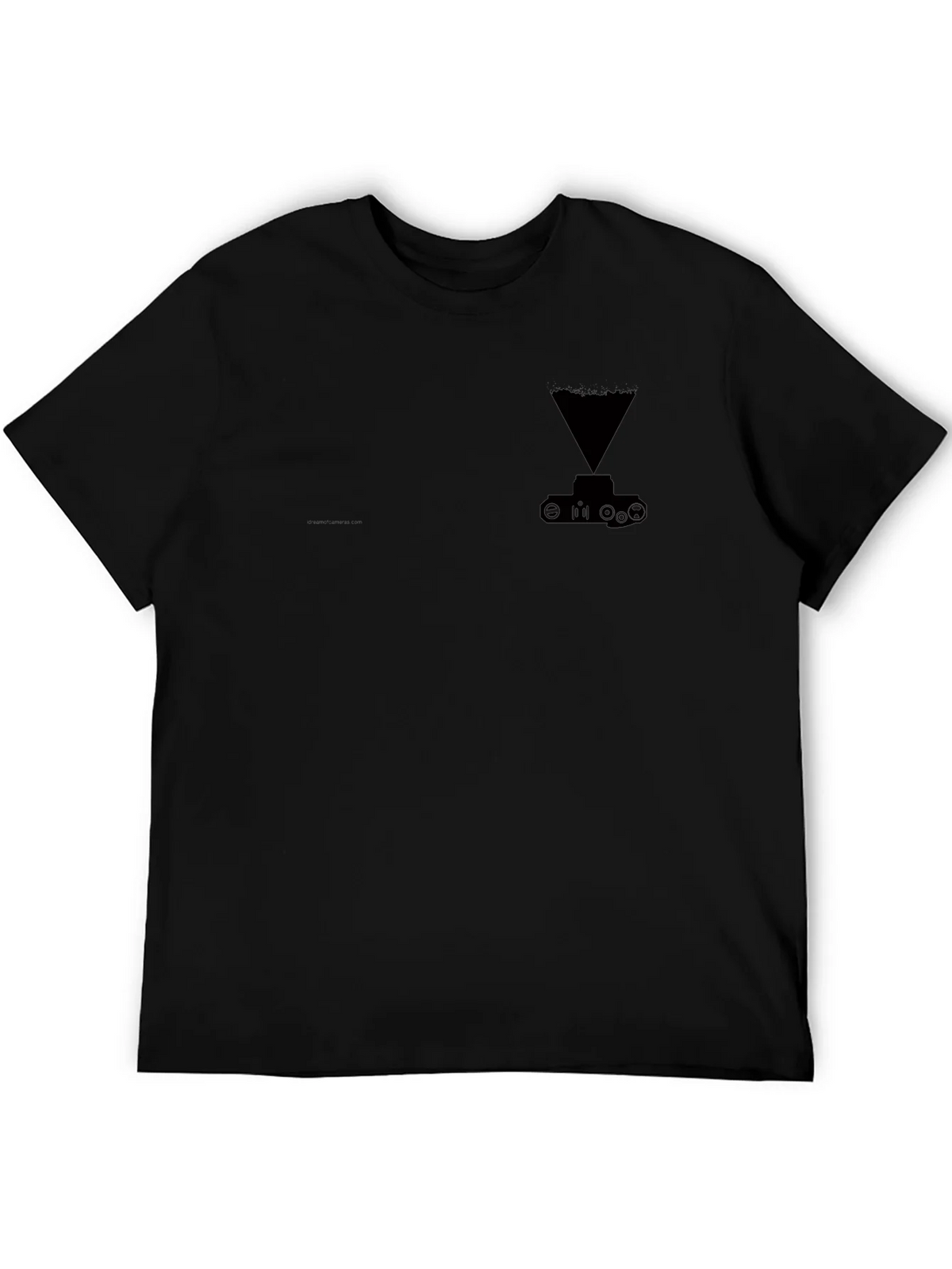 Mens Black Graphic Tee - Tank Hologram Design product image 5