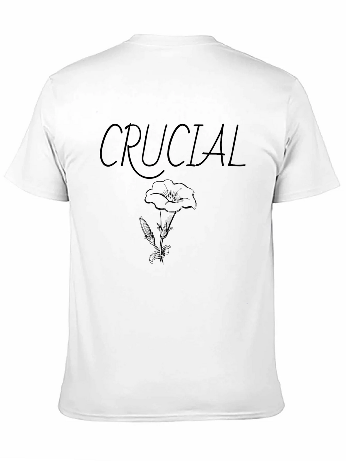 Crucial Flower Graphic Black T-Shirt product image 10