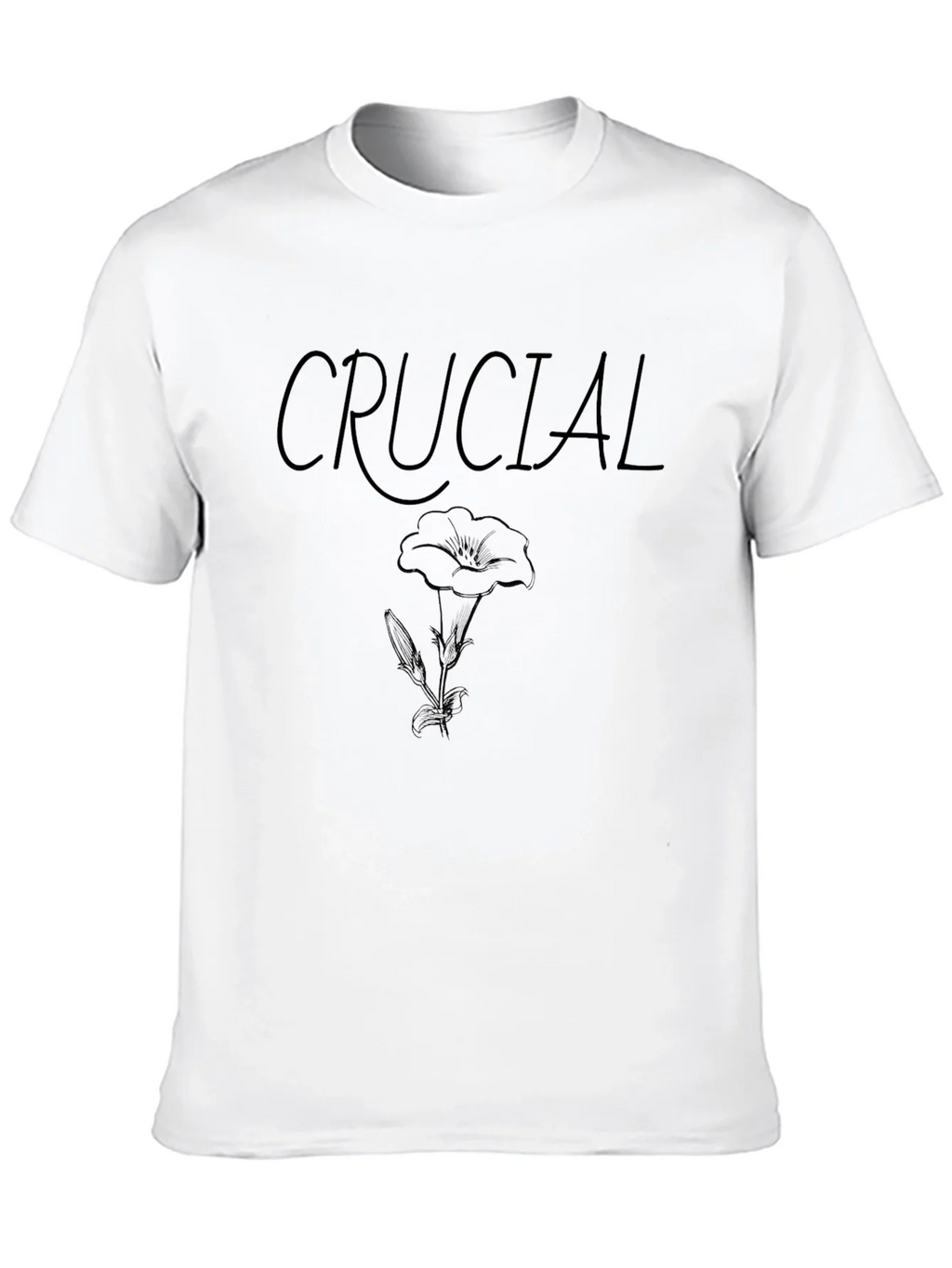 Crucial Flower Graphic Black T-Shirt product image 9