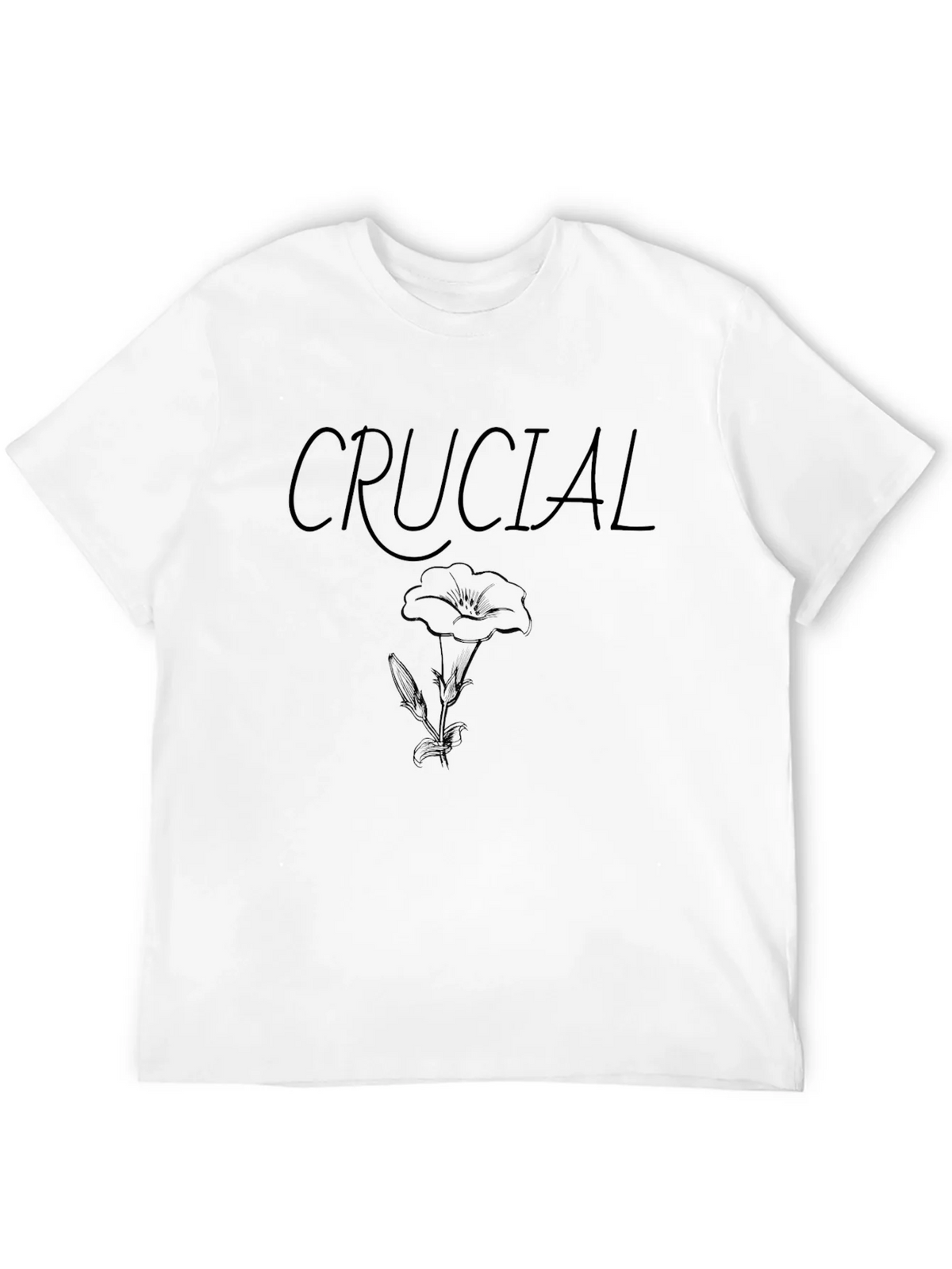 Crucial Flower Graphic Black T-Shirt product image 11