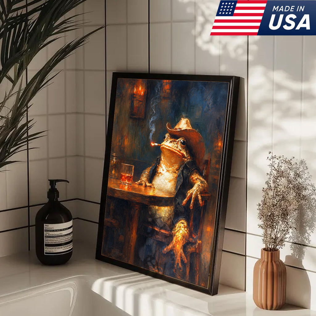 Midnight Cowboy Frog Canvas