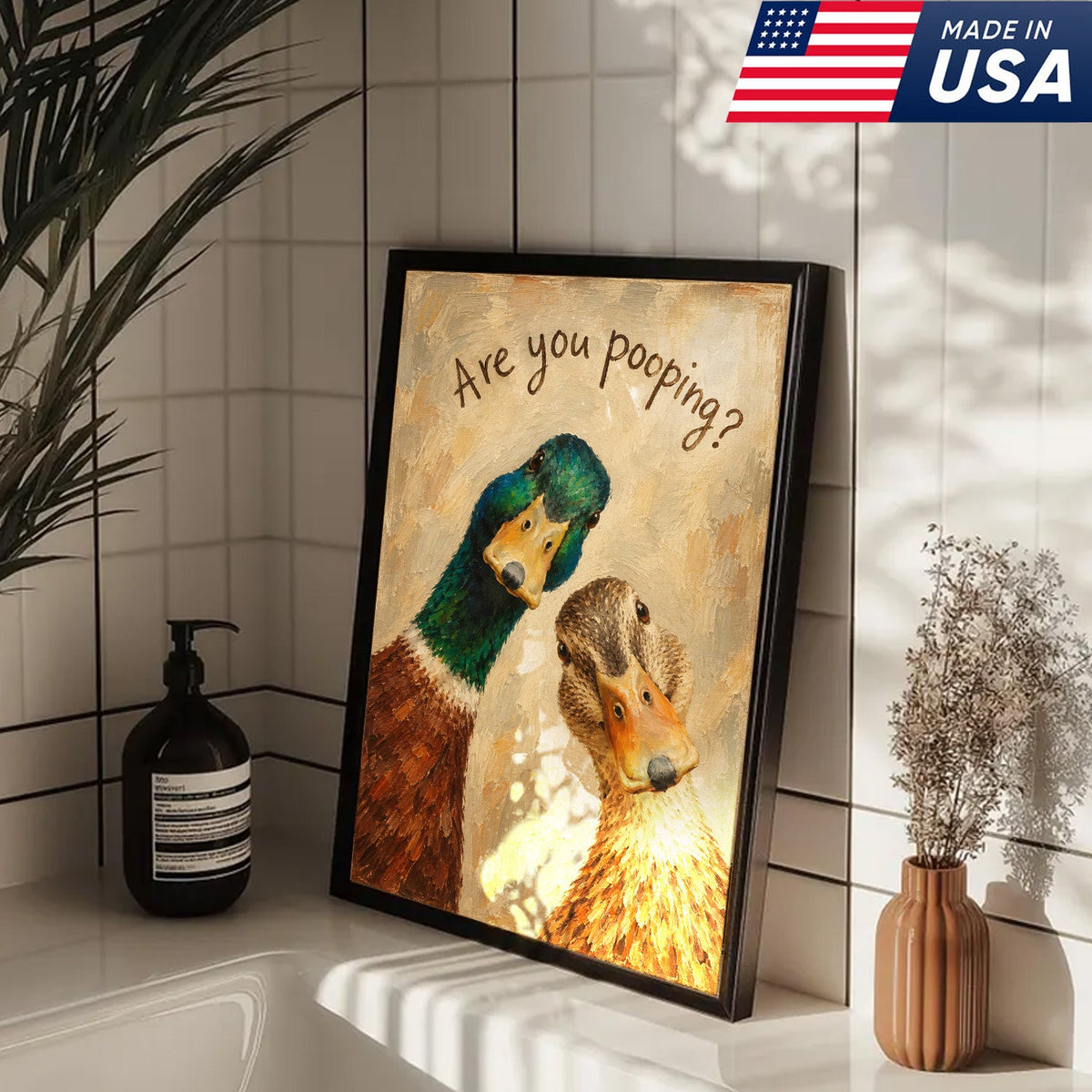 Are You Pooping Funny Duck Canvas