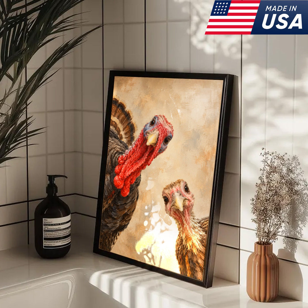 Curious Turkey Duo Canvas