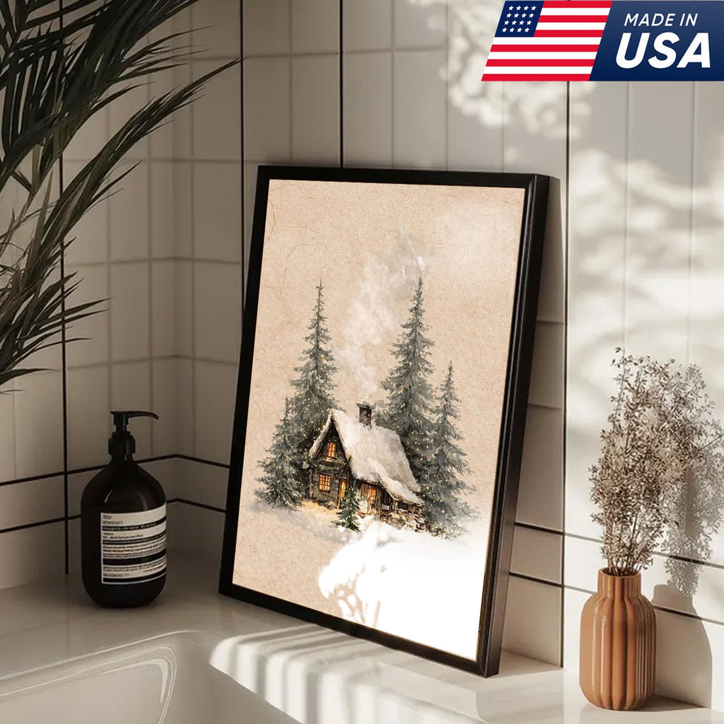 Winter Whisper Cottage Canvas
