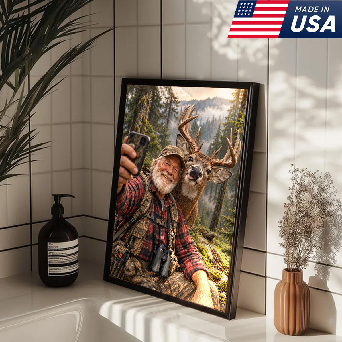Custom Deer Selfie Canvas