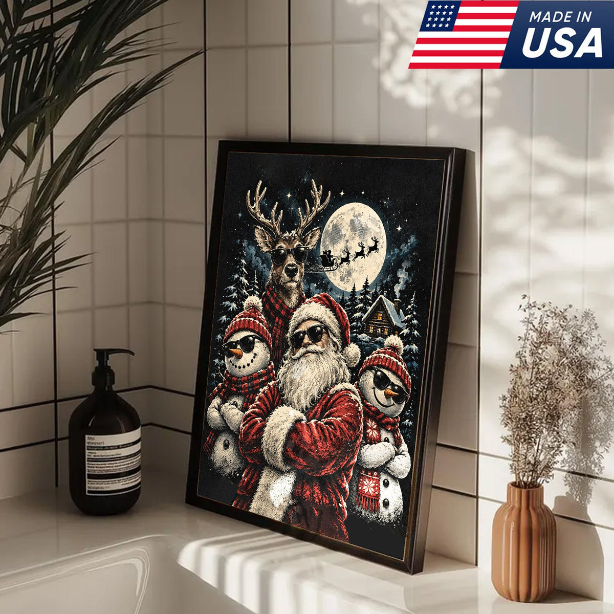 Cool Santa Christmas Canvas