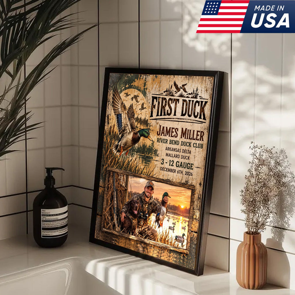 Personalized First Duck Canvas