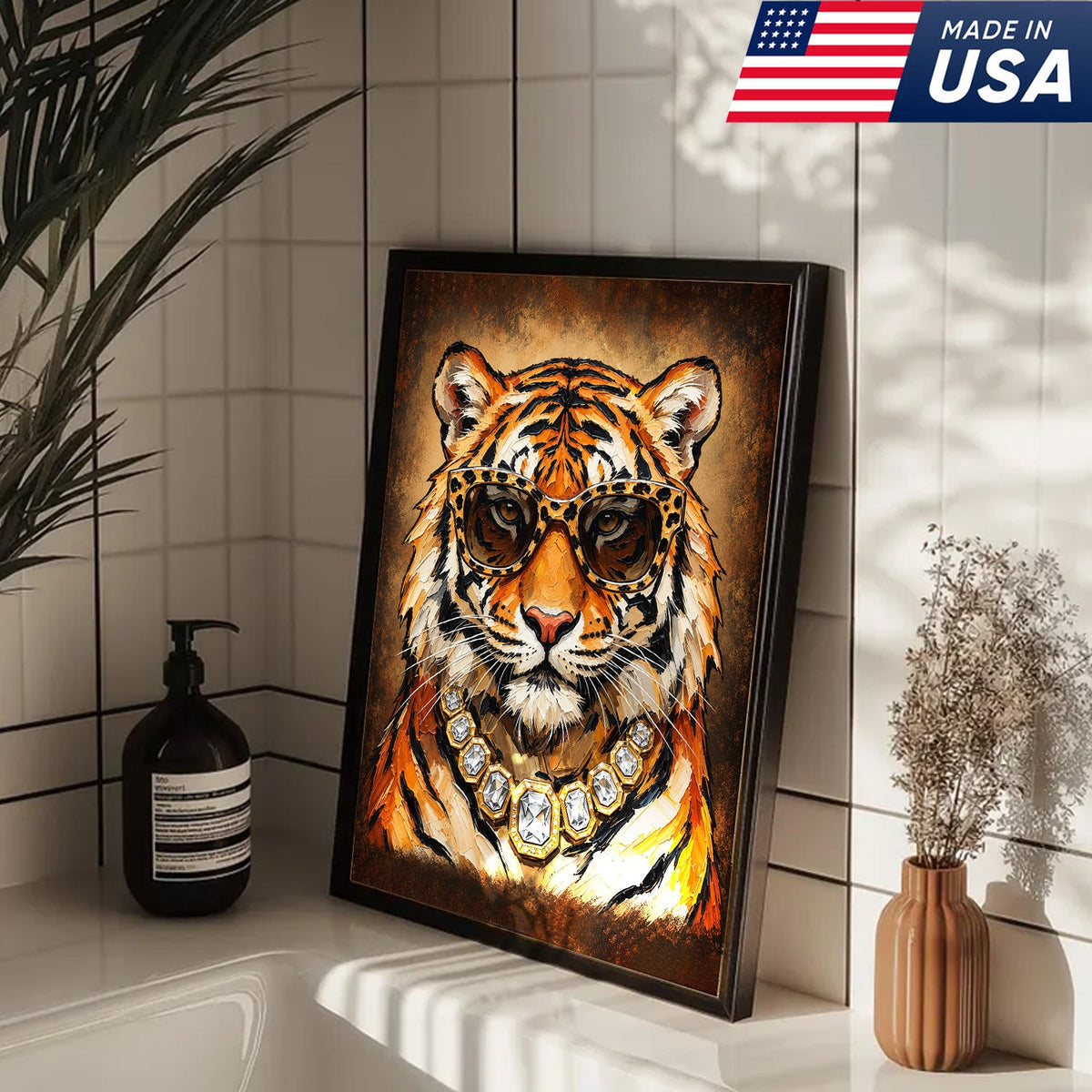 Royal Tiger Drip Canvas