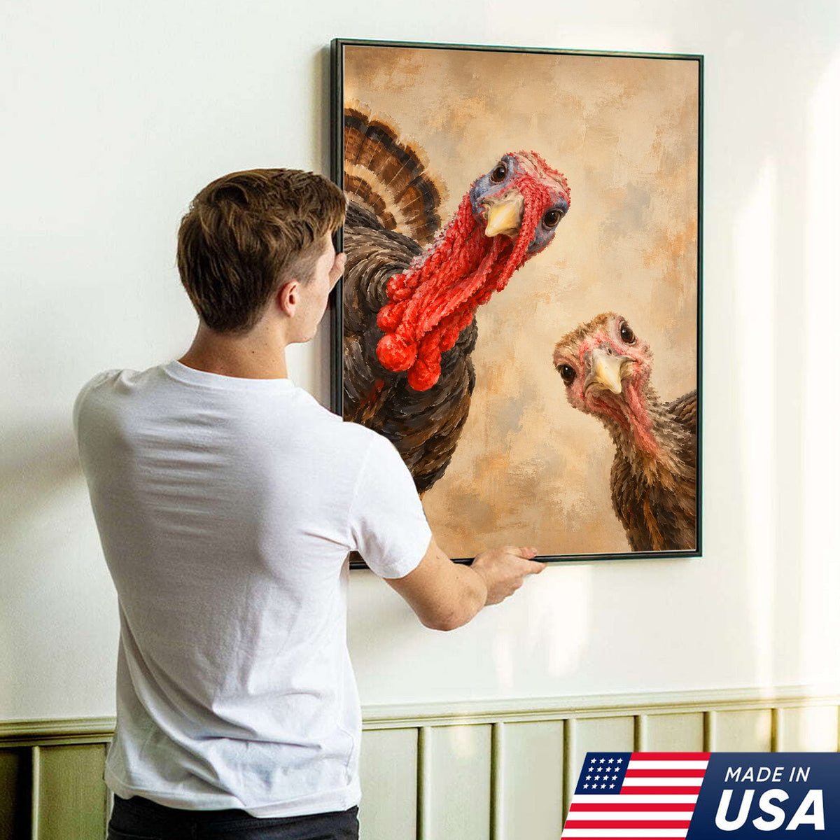 Curious Turkey Duo Canvas