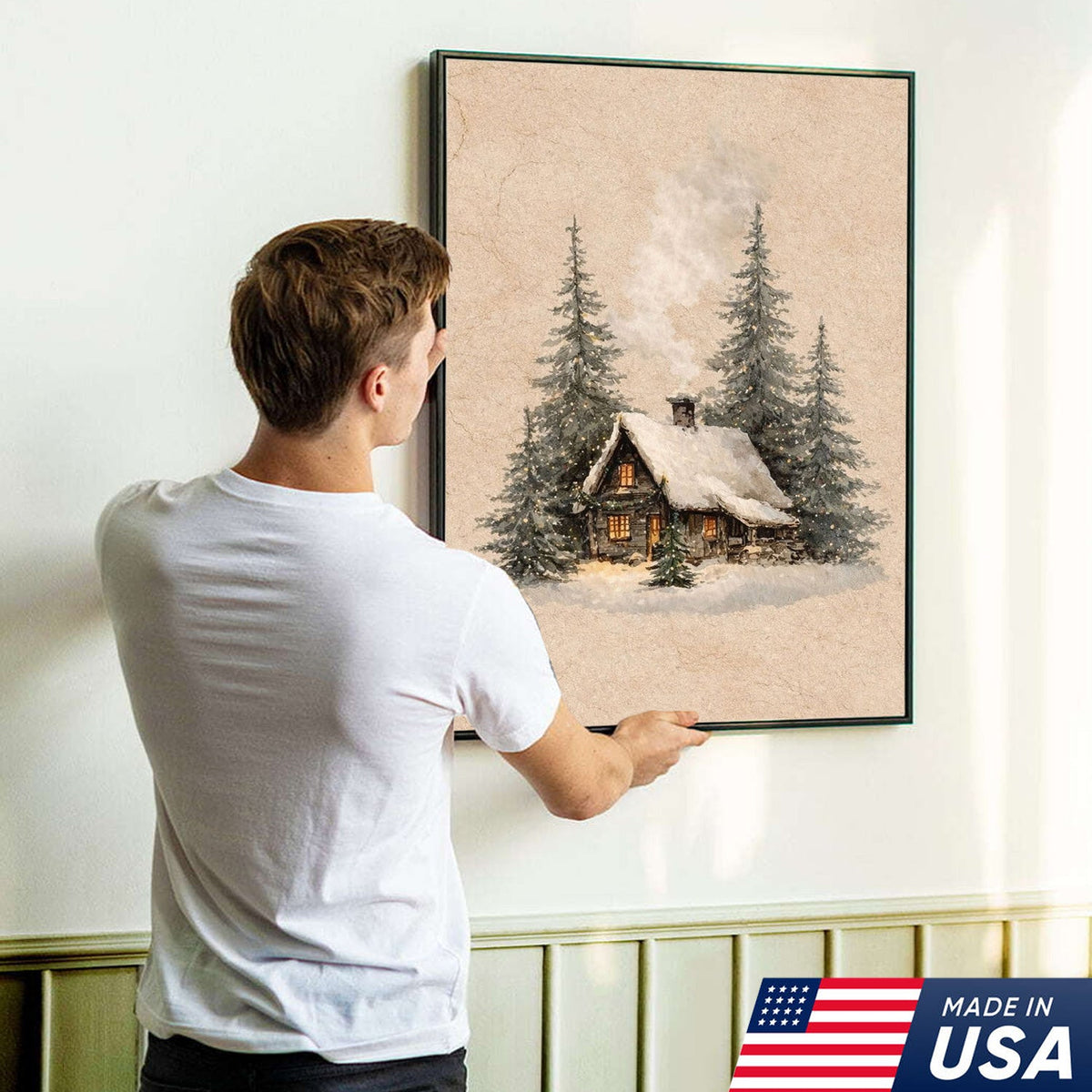 Winter Whisper Cottage Canvas