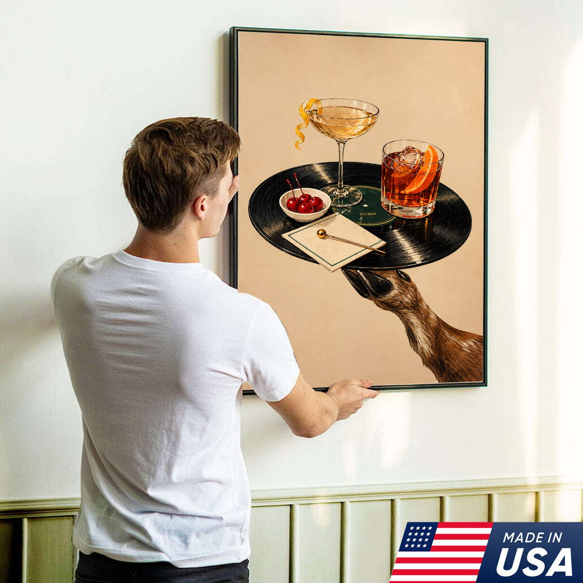 Vinyl Cocktail Hour Canvas