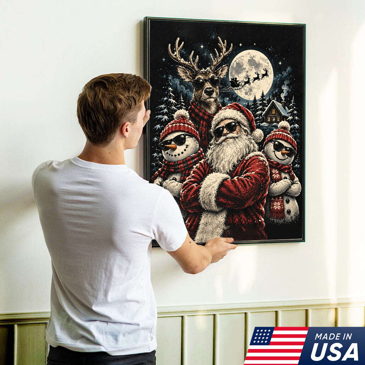 Cool Santa Christmas Canvas