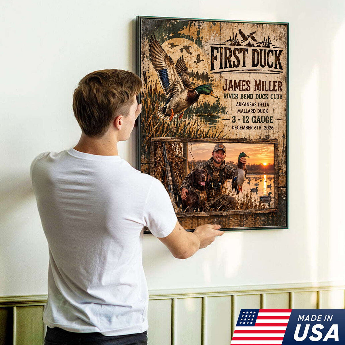 Personalized First Duck Canvas