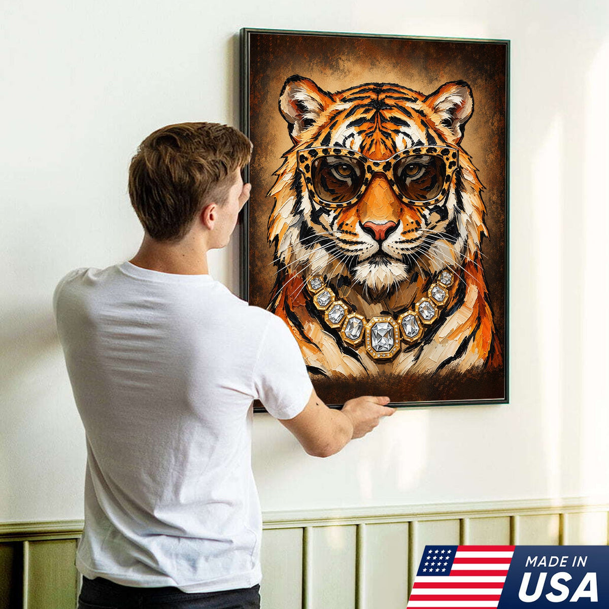 Royal Tiger Drip Canvas